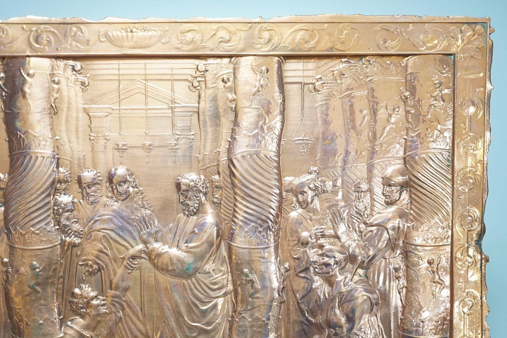 After Henning, an electrotype copper plaque, inscribed, 26.5 cms wide x 28 cms high.